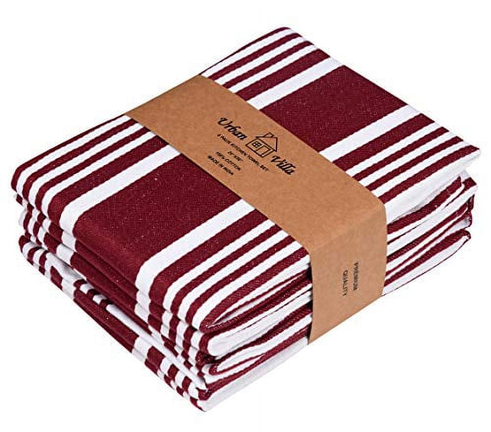 Urban Villa Set of 6 Kitchen Towels Highly Absorbent 100 Cotton Dish