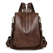 Urban Waterproof Womens Leather Anti-Theft Backpack