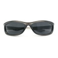 thumbnail image 1 of Urban Y2K Wrap Around Sport Plastic Windbreak Oval Sunglasses Grey - Black, 1 of 8