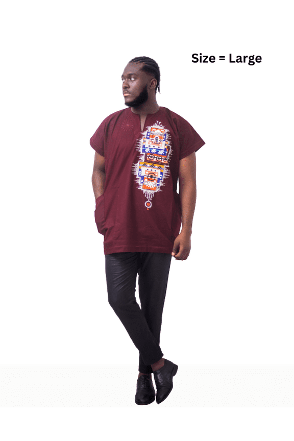 Walking Gallery Kaftan Top, african shirts for men