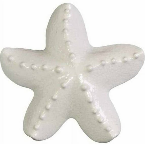 Urban trends collection: ceramic starfish figurine Beach Décor, gloss finish, white