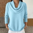 thumbnail image 1 of UrbanFashion Women’s Elegant Cowl Collar Knit Sweater Casual Stylish Pullover Top, 1 of 7