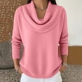 thumbnail image 1 of UrbanFashion Women’s Elegant Cowl Collar Knit Sweater Casual Stylish Pullover Top, 1 of 7