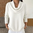 thumbnail image 1 of UrbanFashion Women’s Elegant Cowl Collar Knit Sweater Casual Stylish Pullover Top, 1 of 7
