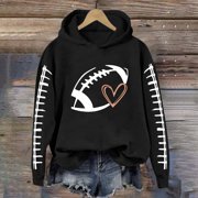 UrbanFashion Women's Football Graphic Pullover Sweatshirt Long Sleeve Fall Tops