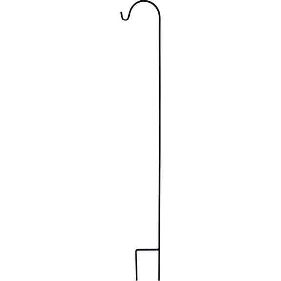 UrbanGarden Shepherd Hook Square Tall Single Matte Black - Heavy Steel - 1 Piece, Black  Residential Use, Standard Application