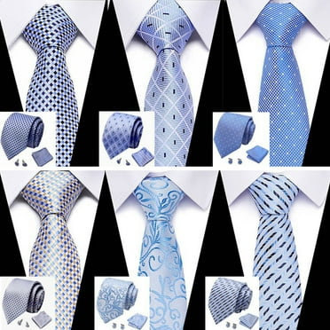 UrbanI 1 Set Men Tie Fashion Pattern Striped Formal Arrowhead Type Exquisite Silk-like Looking Tie Cufflinks Pocket Squares Clothing Accessories