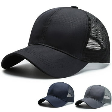 UrbanI Summer Extended Brim Adjustable Baseball Hat Men Sports Running Sunscreen Visor Mesh Splicing Sun Hat