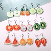 UrbanI Sweet Fruit Watermelon Strawberry Dangle Women Ear Hook Earrings Party Jewelry