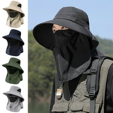 UrbanI Wide Brim Bucket Hat UPF 50  UV Protection Sun Hat Summer Outdoor Fishing Visor Hat with Neck Flap And Face Guard for Camping Hiking Gardening