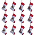 UrbanMingle 12 Pack Mini Christmas Stockings, 9 Inch Small Christmas