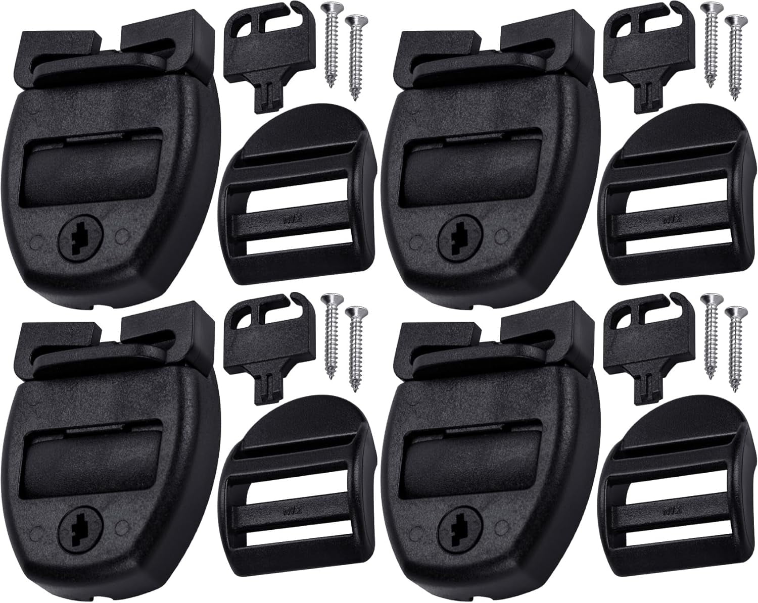 UrbanMingle 4 Sets Hot Tub Cover Clips, Black Spa Hot Tub Cover Clip