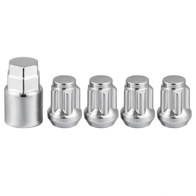 UrbanMingle 4pcs Wheel Anti nut Closed end Bulge Acorn Cone Wheel Lock Nut hex Tapered Acorn