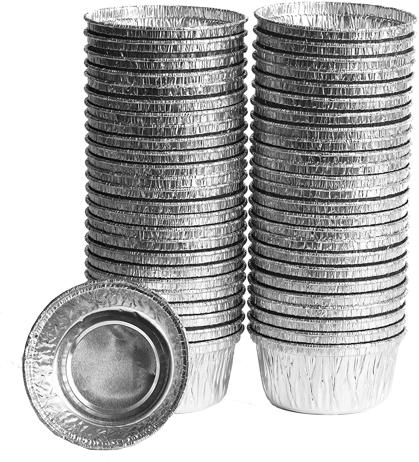 UrbanMingle Disposable Ramekins, Foil Baking Cups 4 oz Heavy Duty