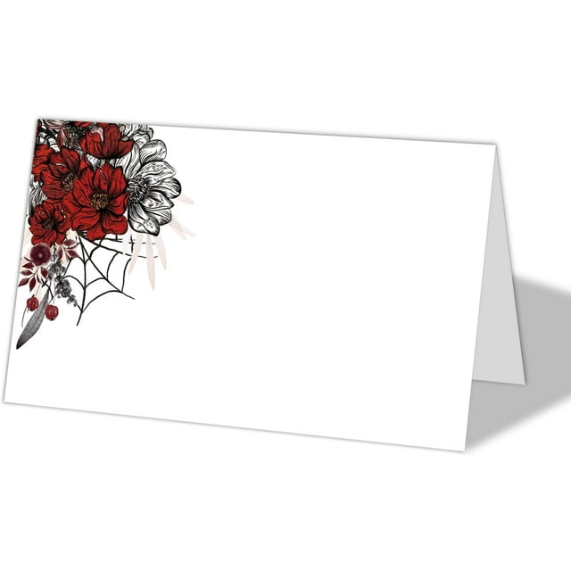 UrbanMingle Halloween Table Place Cards, Editable Name Place Cards, 25