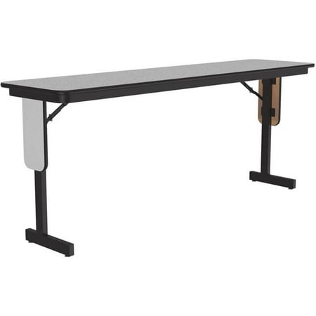 UrbanPro 3/4" High Pressure Folding Seminar Table with Panel Leg in Gray Granite