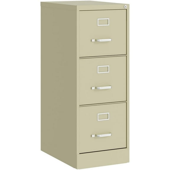 UrbanPro 3 Drawers Vertical Beige Metal Filing Cabinet Pre-assembled