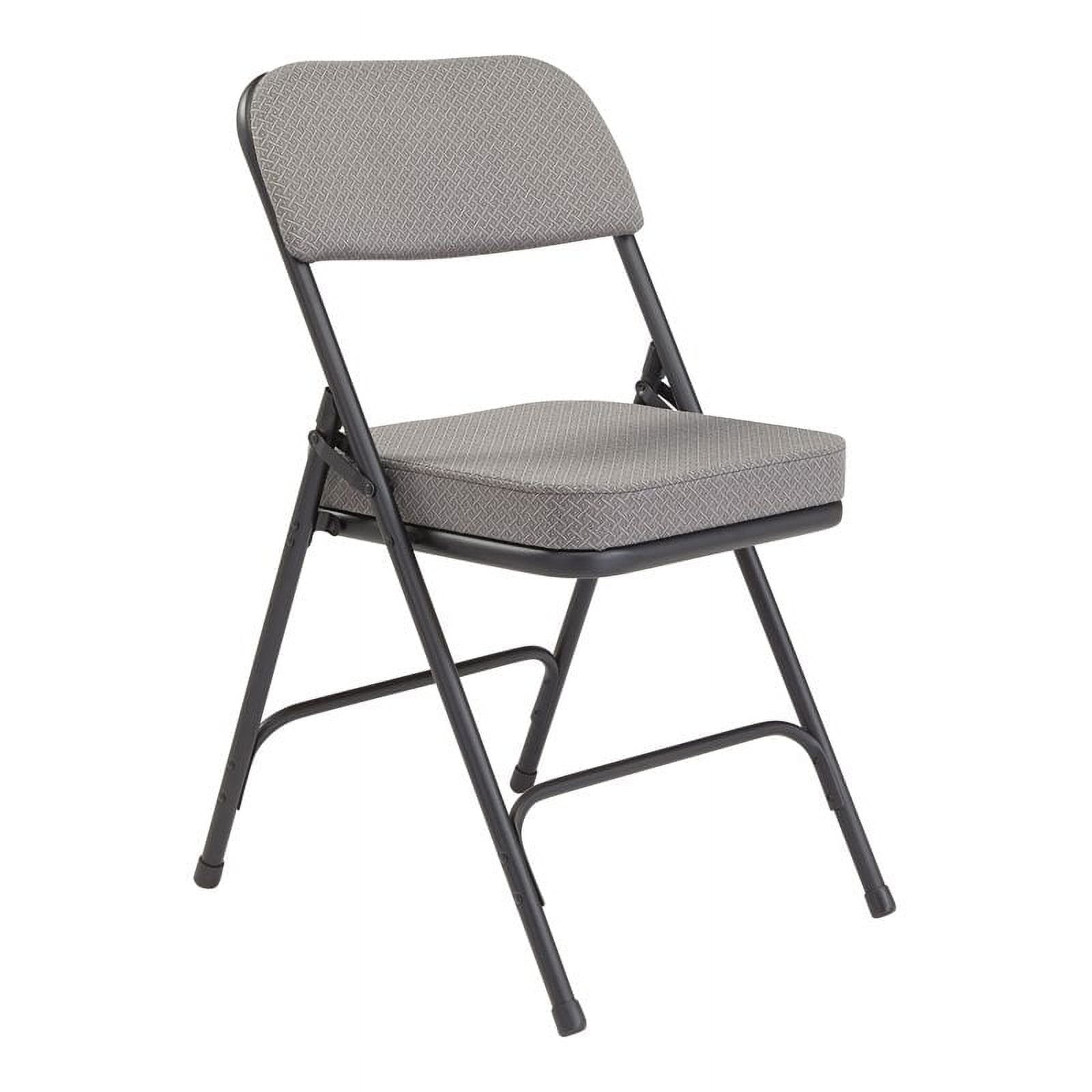 UrbanPro 32" Fabric Upholstered Folding Chair in Charcoal Gray (Set of