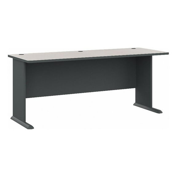 UrbanPro 72W Office Desk in Slate and White Spectrum - Engineered Wood