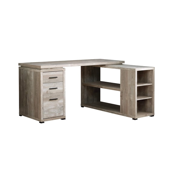 UrbanPro Computer Desk Home Office Corner L Shape Work Laptop Laminate Beige
