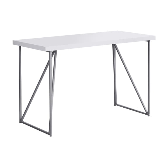 UrbanPro Computer Desk Home Office Laptop 48"L Work Metal Laminate White Gray