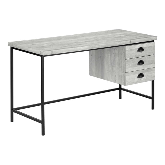UrbanPro Computer Desk Home Office Laptop Storage Drawers 55"L Work Metal Gray