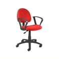 thumbnail image 1 of UrbanPro Contemporary Fabric Microfiber Deluxe Posture Office Chair in Red, 1 of 1