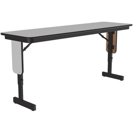 UrbanPro Contemporary Metal & Wood Folding Seminar Table in Gray Granite