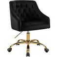 thumbnail image 1 of UrbanPro Contemporary Velvet Swivel Adjustable Office Chair in Black, 1 of 6