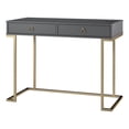 thumbnail image 1 of UrbanPro Contemporary Wood Computer Desk in Graphite Gray/Gold, 1 of 6