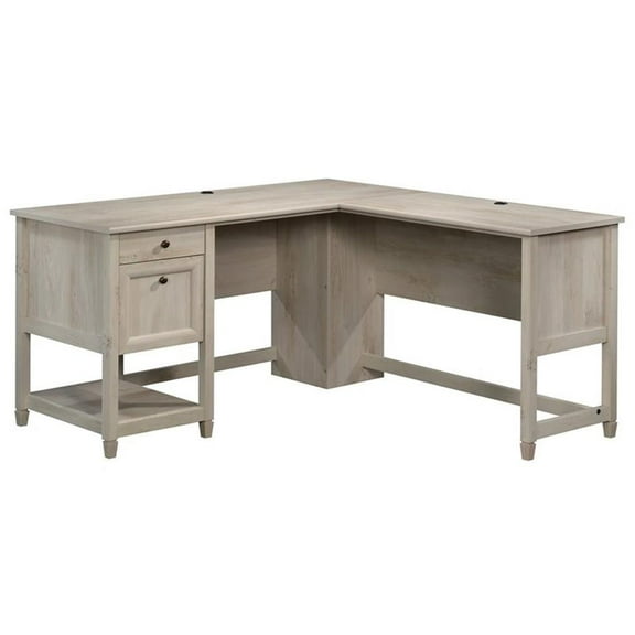 UrbanPro Engineered Wood L-Shaped Desk in Chalked Chestnut