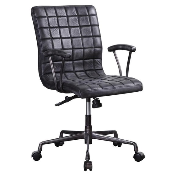 UrbanPro Executive Office Chair in Black Top Grain Leather