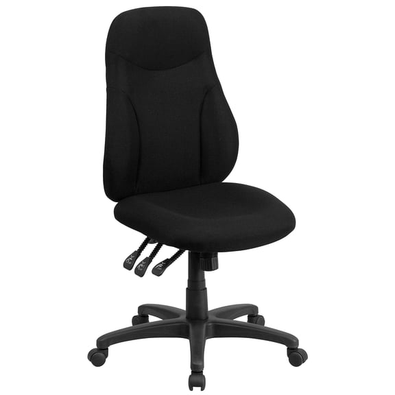 UrbanPro High Back Fabric Swivel Office Chair in Black