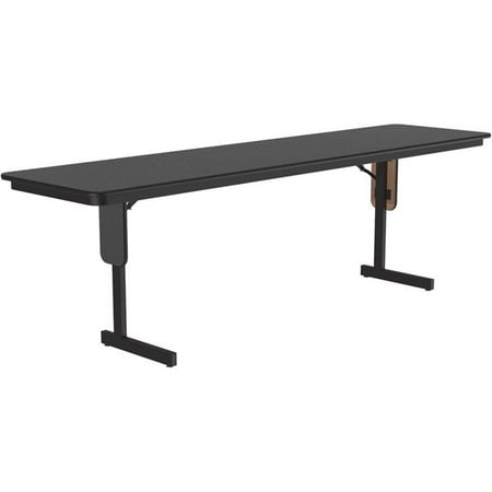 UrbanPro High Pressure Metal & Wood Folding Seminar Table in Black Granite