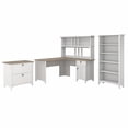 thumbnail image 1 of UrbanPro L Shaped Desk with Hutch and Storage in White/Shiplap - Engineered Wood, 1 of 7
