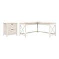thumbnail image 1 of UrbanPro L Shaped Engineered Wood Desk with Lateral File Cabinet in White, 1 of 9