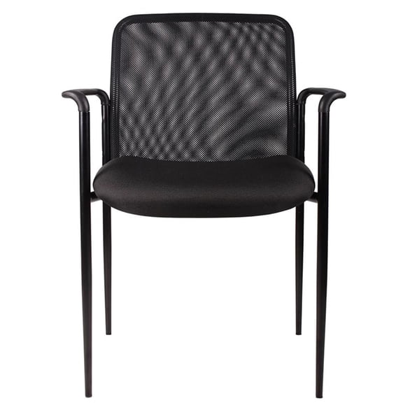 UrbanPro Mesh Guest Chair with Casters in Black
