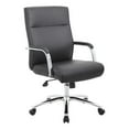 thumbnail image 1 of UrbanPro Mid-Century Faux Leather Executive Conference Chair in Black, 1 of 1