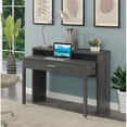 thumbnail image 1 of UrbanPro Modern Console/Sliding Desk with Drawer and Riser in Gray Wood Finish, 1 of 10