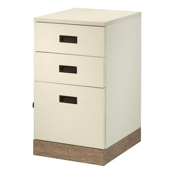 UrbanPro Modern Engineered Wood File Cart in Pebbled White Finish