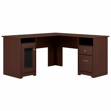 UrbanPro Traditional 60" L-Shaped Computer Desk in Harvest Cherry