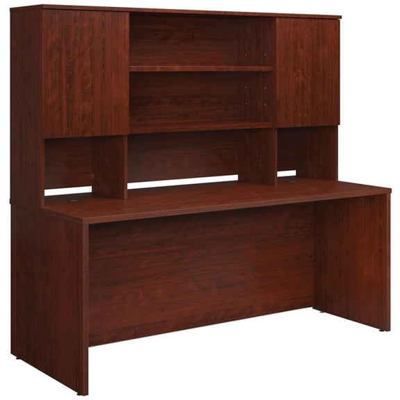 UrbanPro Traditional 72" x 30" Shell and 72"Hutch in Classic Cherry