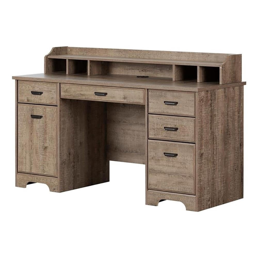 UrbanPro Traditional Engineered Wood Computer Desk with Power Bar in ...