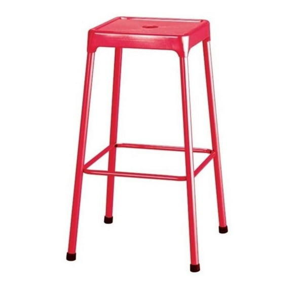 UrbanPro Transitional 29" Nylon Steel Backless Bar Stool in Glossy Red