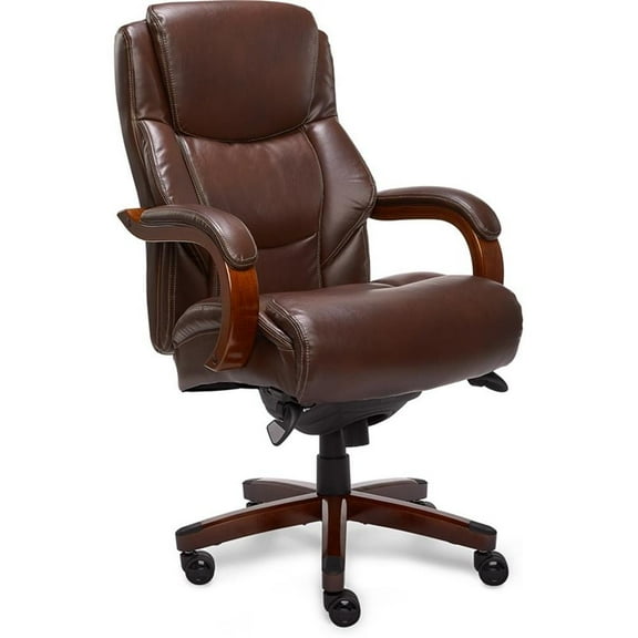 UrbanPro Bonded Faux Leather Chestnut Brown Executive Office Chair Ergonomic Memory Foam 48"H x 27.5"W x 32.25"D