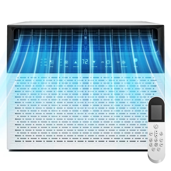 Nepsam 10000-BTU Window Air Conditioner, Cools Up to 450 Sq Ft, with Remote Control, Energy Efficient, Easy Installation Kit Included