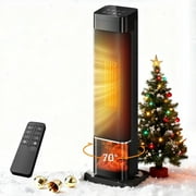 UrbanSync 25" 1500W Tower Space Heater , LED Display, 3D Flame, Tower Heater with 70 °Oscillation, 4 Modes & 24H-Timer, Remote Control for Living Room, Office, Bathroom