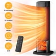 thumbnail image 1 of Nepsam 25" 1500W Tower Space Heater, 3-Color 3D Flame, Tower Heater with 70 °Oscillation, 4 Modes & 24H-Timer, for Living Room, Office, Bathroom, 1 of 11