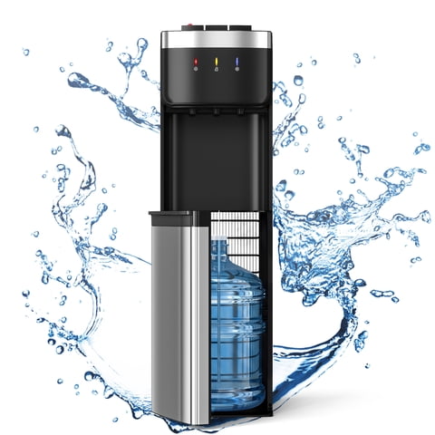 Nepsam Bottom Loading Water Dispenser with Compressor Cooling, No Heavy Lifting 3-5 Gallon, Hot, Cold & Room, Child Safety Lock, Stainless Steel Body, New
