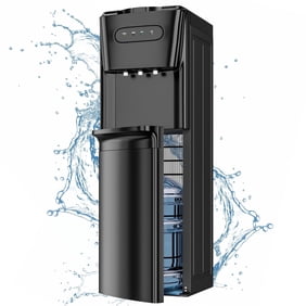 Bottom-Loading Water Dispenser with 3-Settings, Water Cooler with Two 304 Food-Grade Stainless Steel Inner Tanks, Child Lock & Energy-Saving, Fits 5 Gal Bottles Home/Office/Gym
